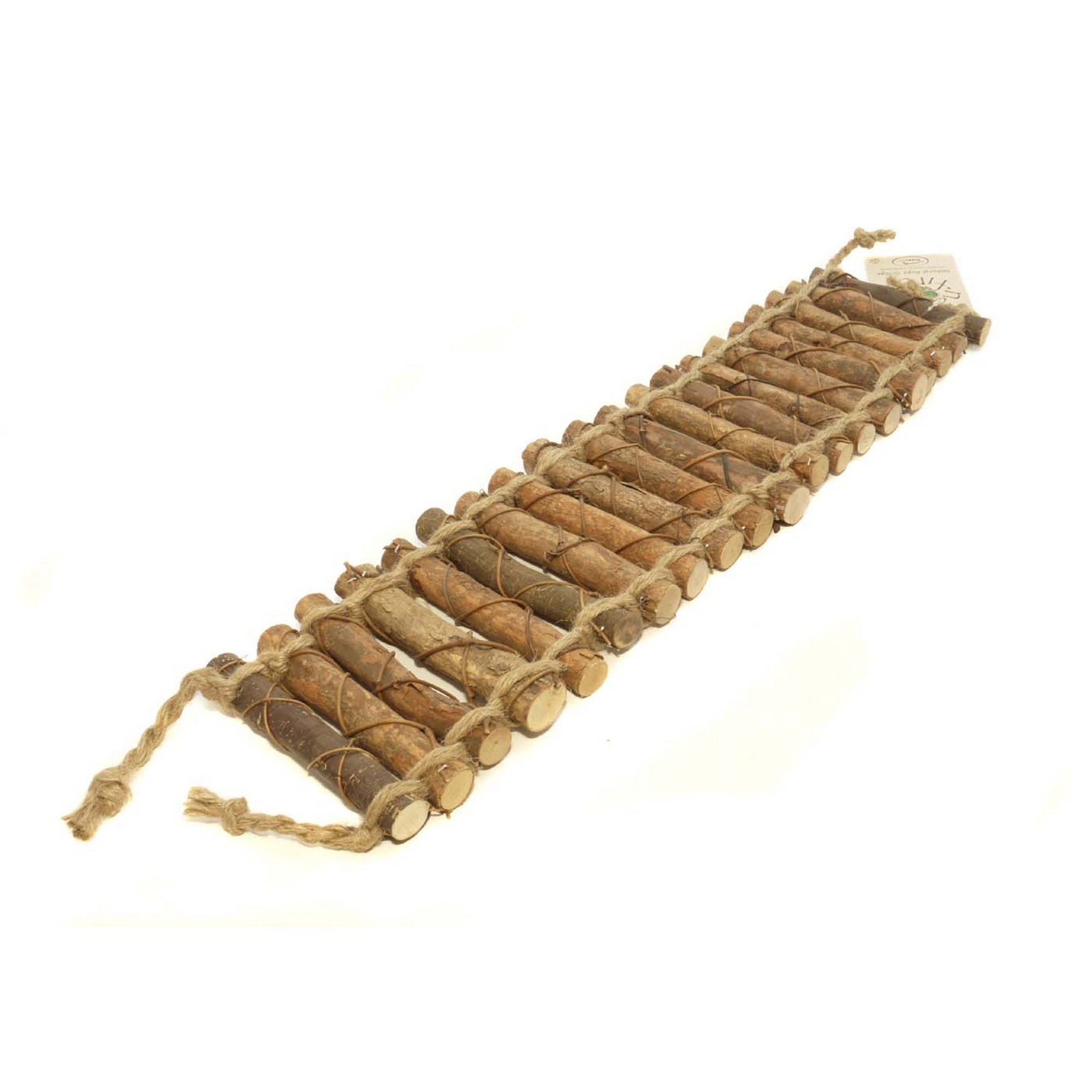 Happy Pet Nature First Wooden Rope Bridge for Small Animals 100% Natural Flexible Bendy Boredom Breaker Non Toxic Safe Long Lasting for Indoor Playing