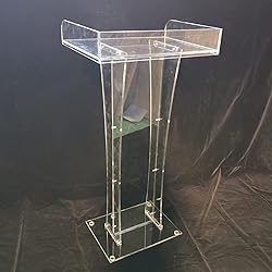 CNCEST Clear Acrylic Lucite Podium Pulpit Lectern