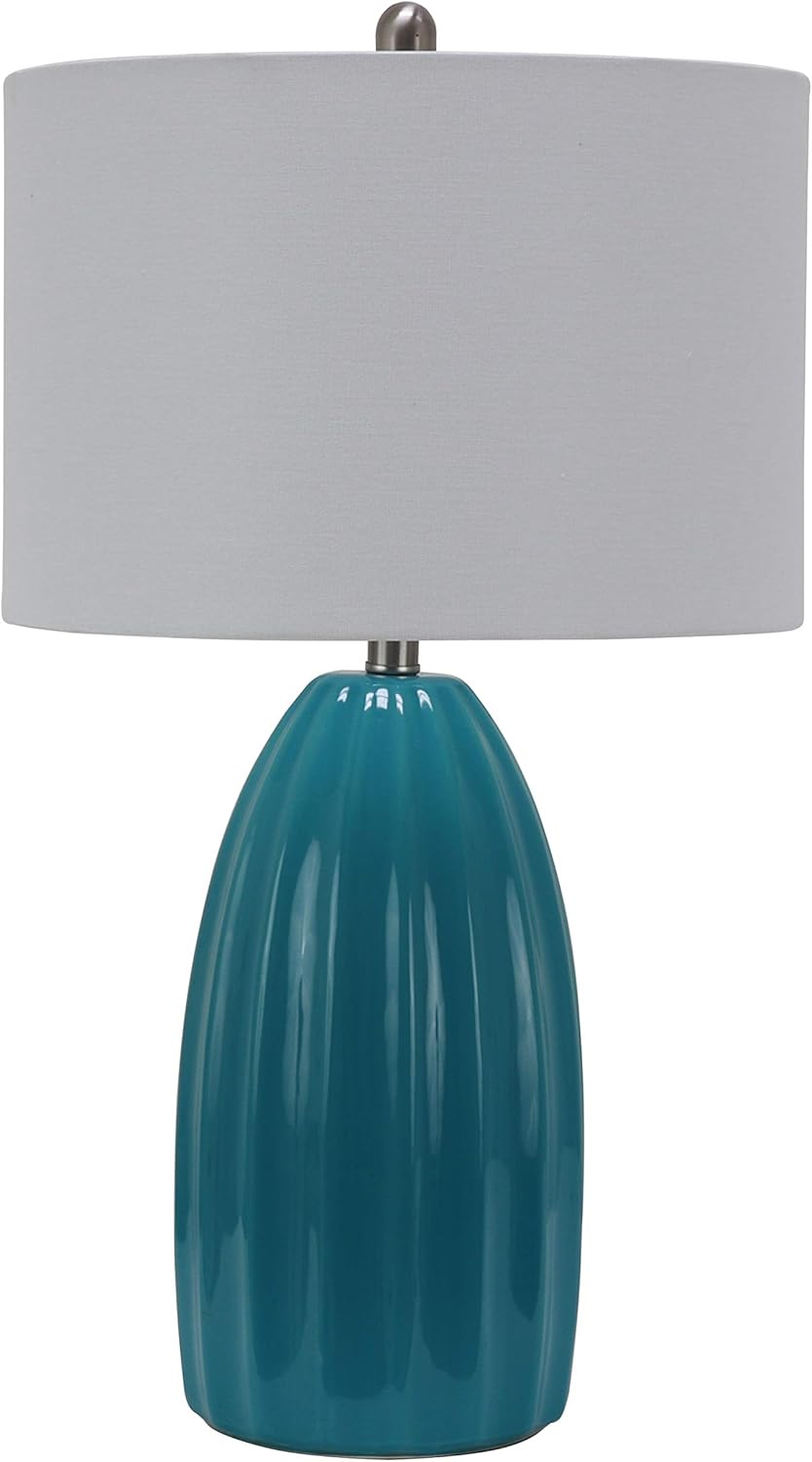 Decor Therapy TL17306 Table Lamp, Teal Crackle