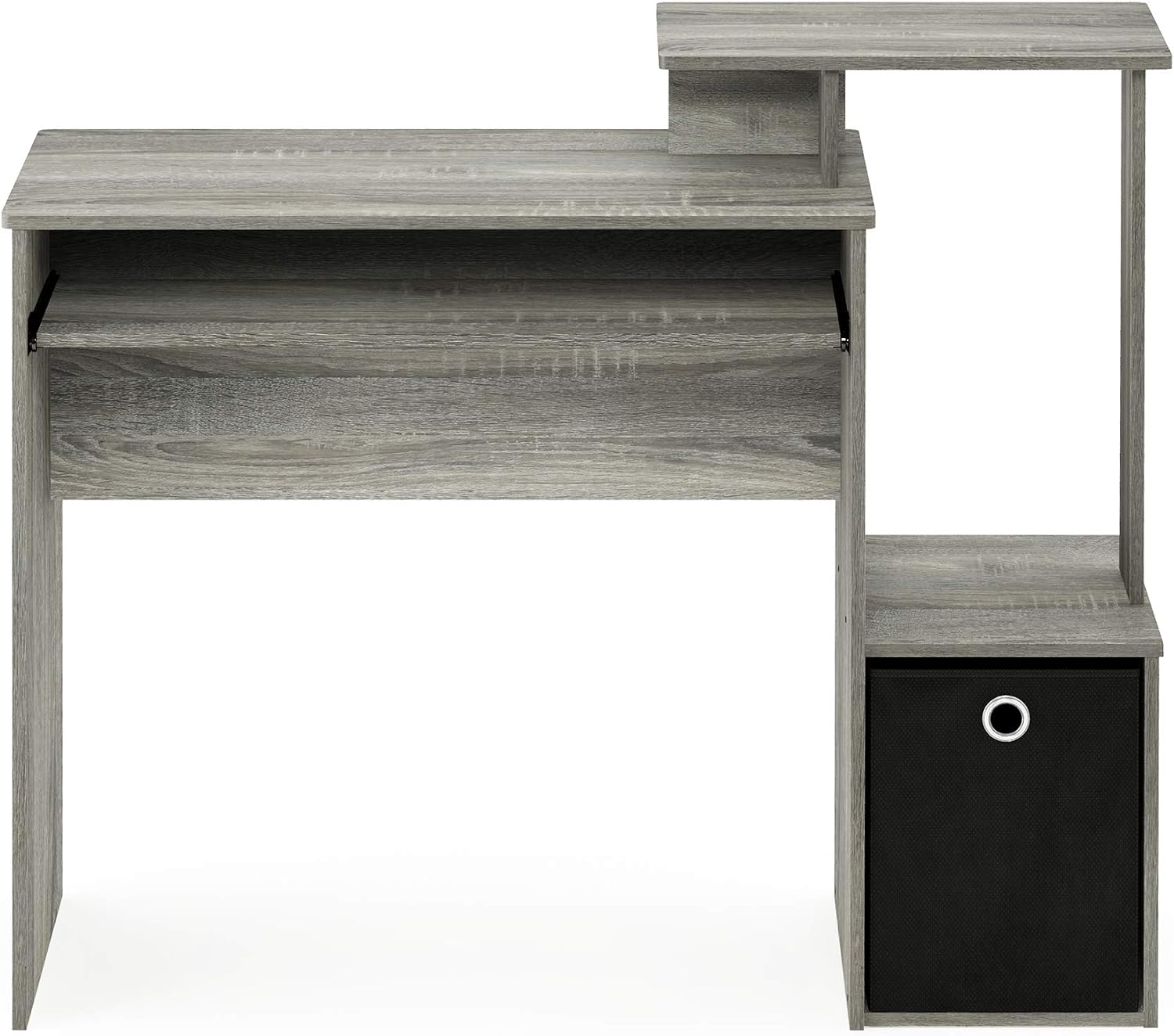 Furinno Econ Multipurpose Home Office Computer Writing Desk, Computer Desk, Study Desk, w/Bin, French Oak - Image 4