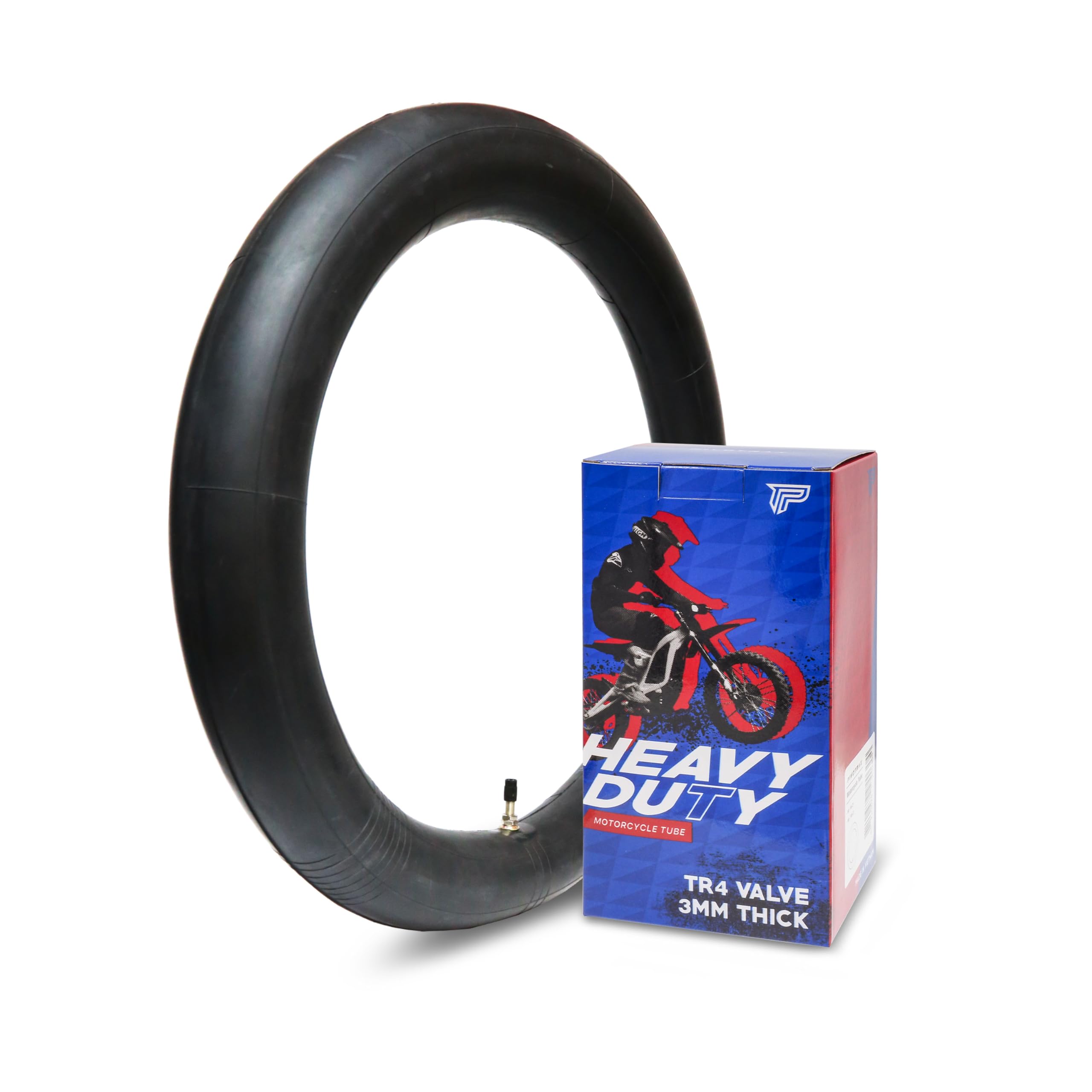 Photo 1 of PIVOTRAX 2.75/3.00-18 (80/80-18, 80/90-18, 90/90-18) Heavy Duty Motorcycle Inner Tube – 3mm Butyl Rubber, TR4 Valve – Fits SUR-Ron Light Bee X, Talaria PRO-SS 3.0, CAOFEN F80