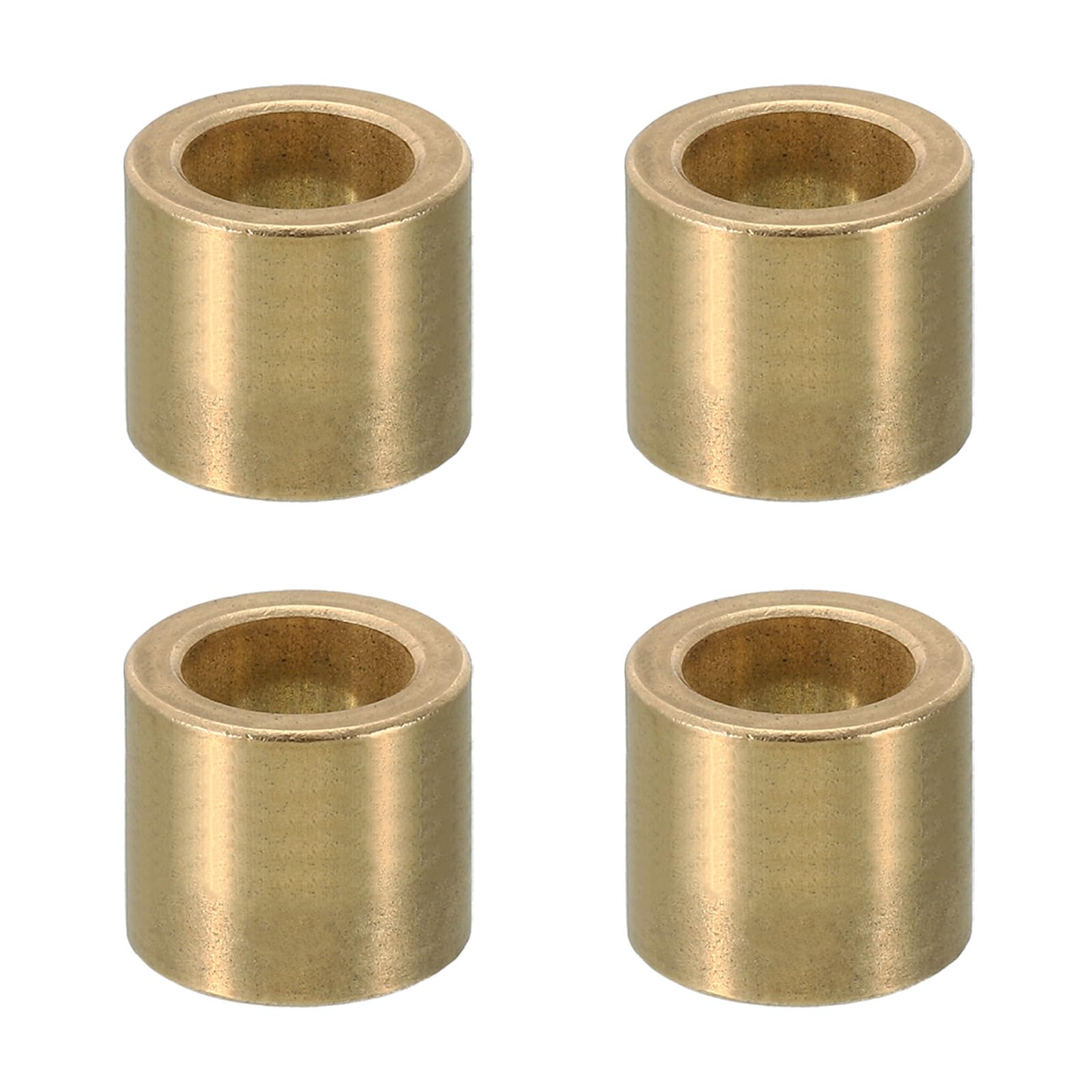 PATIKIL M12 Brass Spacers, 4 Pcs Metal Spacer Brass 12mm ID x 18mm OD x 18mm L Brass Spacers Screw Standoff for 1/2 Inch or M12 Screw