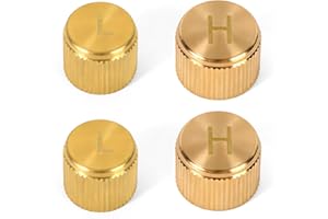 4pcs Car AC Valve Caps for R134a System, Brass High & Low Pressure Service Port Caps Leakproof Covers Truck Car Accessories f