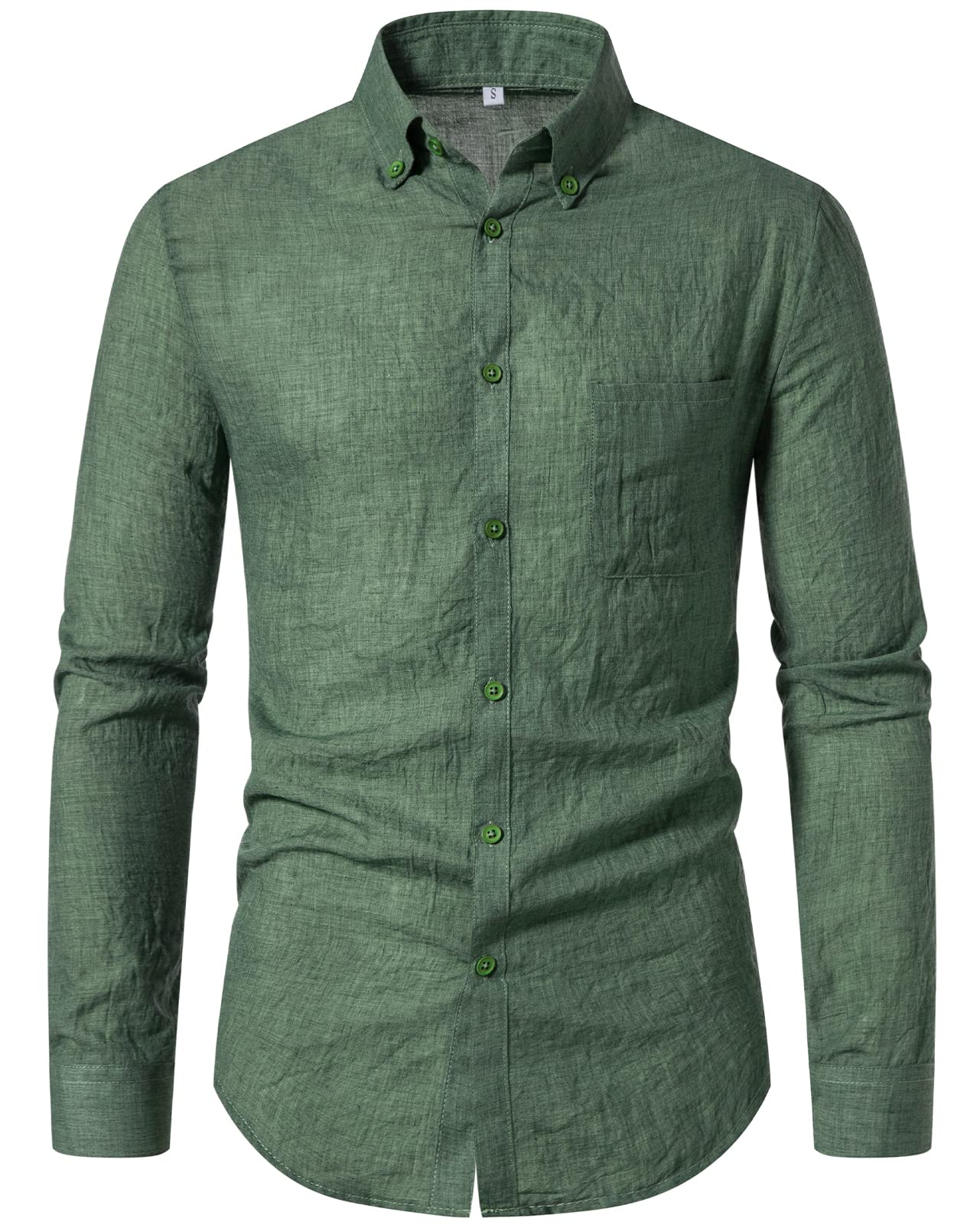 Linen Shirts for Men Ultrathin Casual Button Down Shirts Long Sleeve Beach Shirt Hawaiian T Shirts for Men