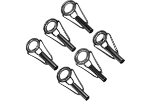 6Pcs Fishing Poles Tip Repair Rod Accessories Stainless Steel Rings Guide Fishing Poles Eyelets Set Replacement Set