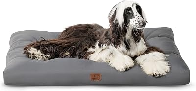 Bedsure Large XXL Washable Dog Bed 120x90x10cm Grey Oxford Fabric