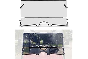 HECASA Front 0.177" Thick Folding Windshield Compatible With Yamaha Rhino 450 (2006-2009) / 660 (2004-2007) / 700 (2008-2013)