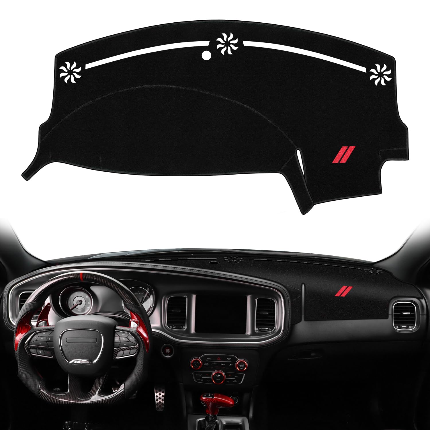 Photo 1 of *****USED**** REMOCH Dash Cover for Dodge Charger Accessories 2011-2022 2023 Dashboard Cover Mat Sunshade No Glare UV Rays Protector Nonslip Interior Pad (Black)