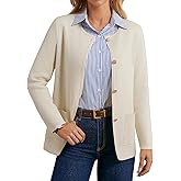 GRACE KARIN Sweater Blazers for Women 2025 Casual Button up Cardigan Sweater Open Front Knit Blazer Jacket with Pockets