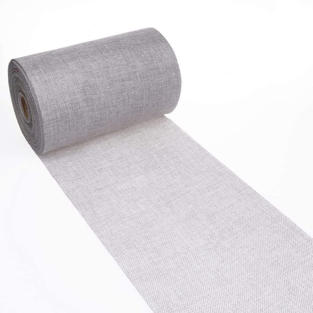 Deko AS GmbH Table Runner, Polyester, Grey, 25 m x 20 cm