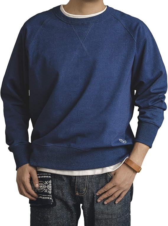 mens navy blue crewneck sweatshirt