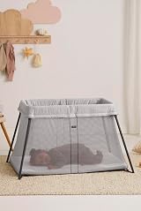 BabyBjörn Travel Cot Light Silver with Fitted Sheet Organic Cotton view 6