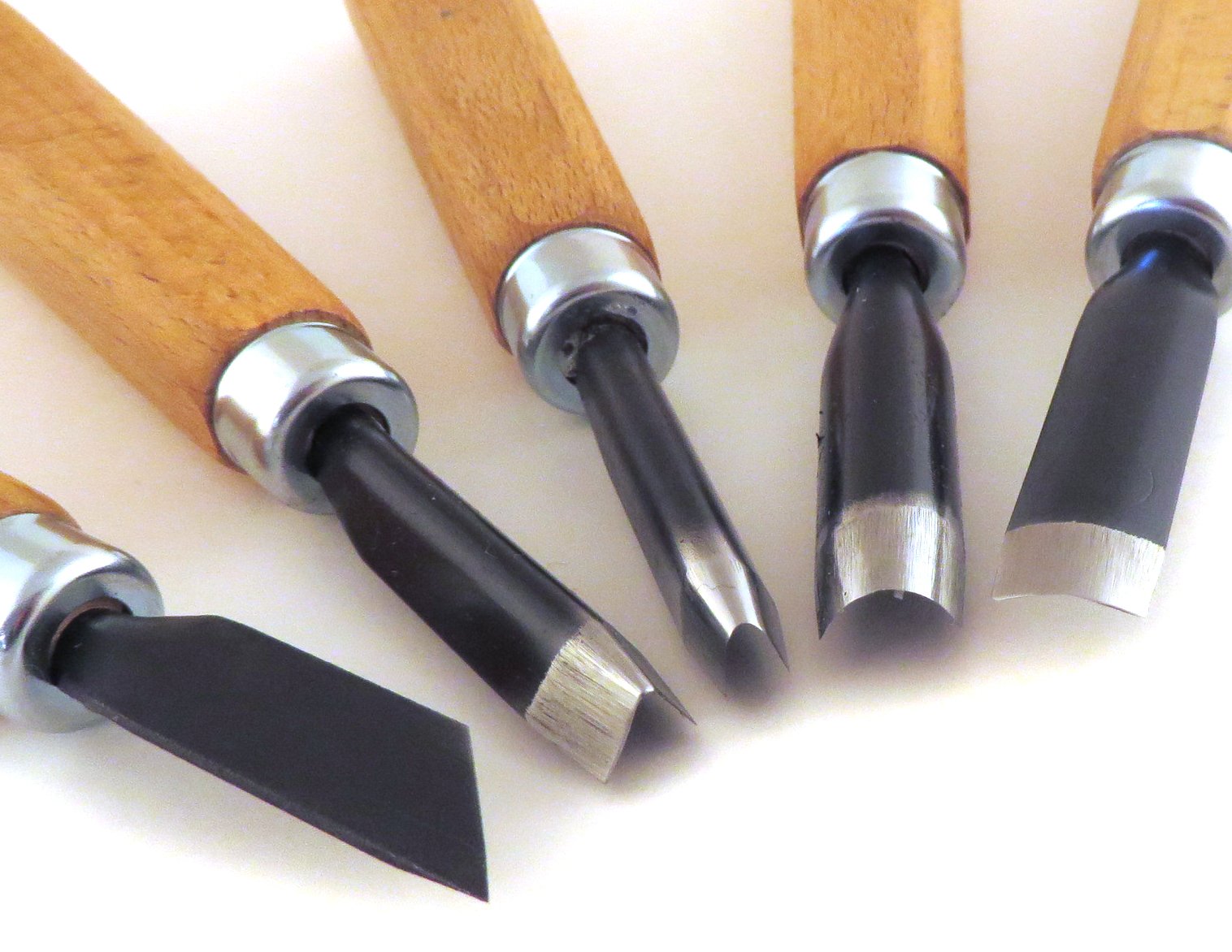 Narex 5 Piece Set Starter Carving Chisels 3 Gouges, V Tool and Double Bevel Skew 700667462943 eBay