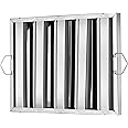 New Star Foodservice 54361 Stainless Steel Hood Filter, 20" W x 16" H, Set of 6