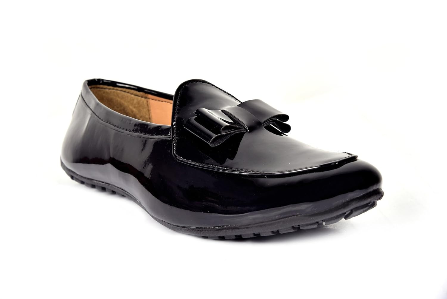 t-rock vision men's & women formal bow style synthetic leather light weight party wear loafer shoes