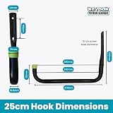 Keypak Garage Hooks 5 Pack 30kg Wall Mount Large J Hook Heavy Duty Tool Storage view 3