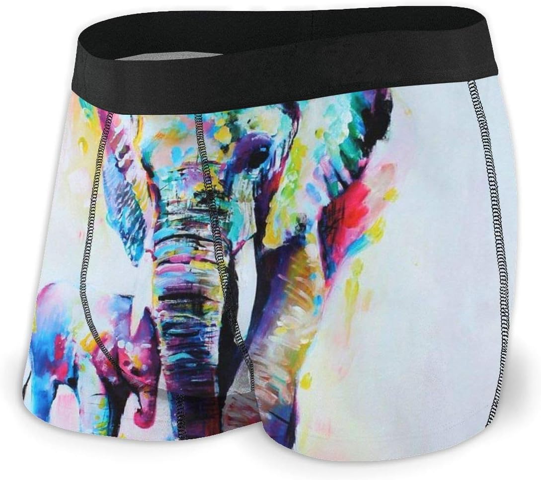 Exs22Qsw Elephant Men's Boxer Brief Underwear Breathable