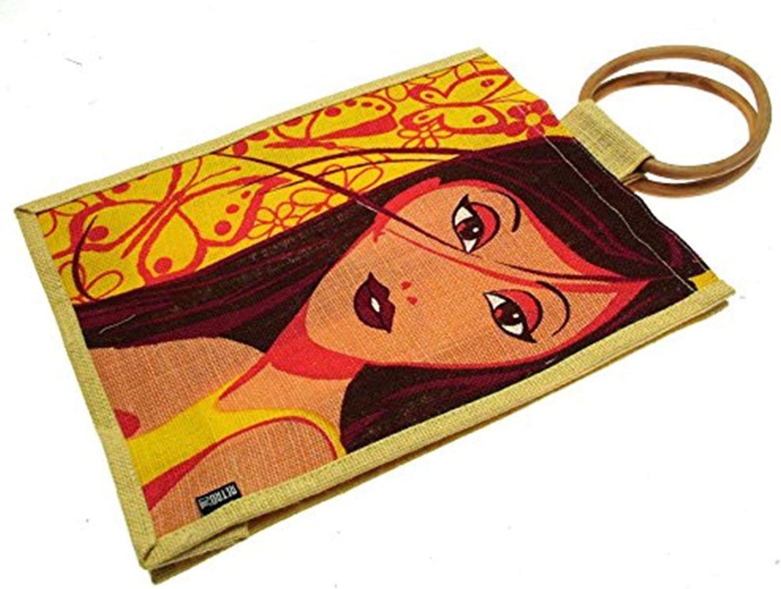 Jute bags Jute Shopping Bag Wooden Handles Reusable Shopping Bags