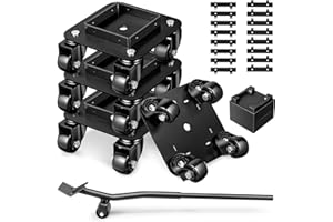 KEDSUM 1500LBS Furniture Movers with Wheels, Heavy Duty Furniture Dolly Set of 4, Dolly Kit Furniture Lifter Tool with Remove