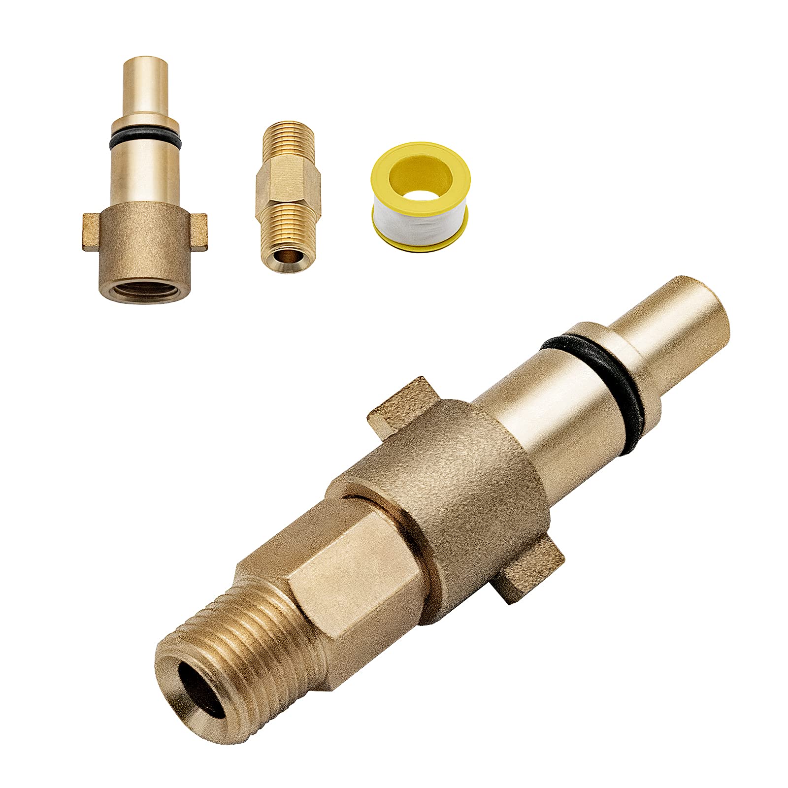 Fai Top Pressure Washer Male Thread Adapter and 1/4" Foam Cannon Adapter Snow Foam Lance Soap Bottle Adaptor Compatible with Nilfisk