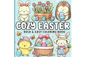 Easter Coloring Book: Bold and Easy for Adults, Seniors, Teens and Kids