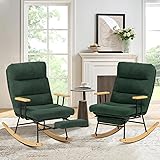 Rocking Chair with Footrest-Glider Rocker Chair