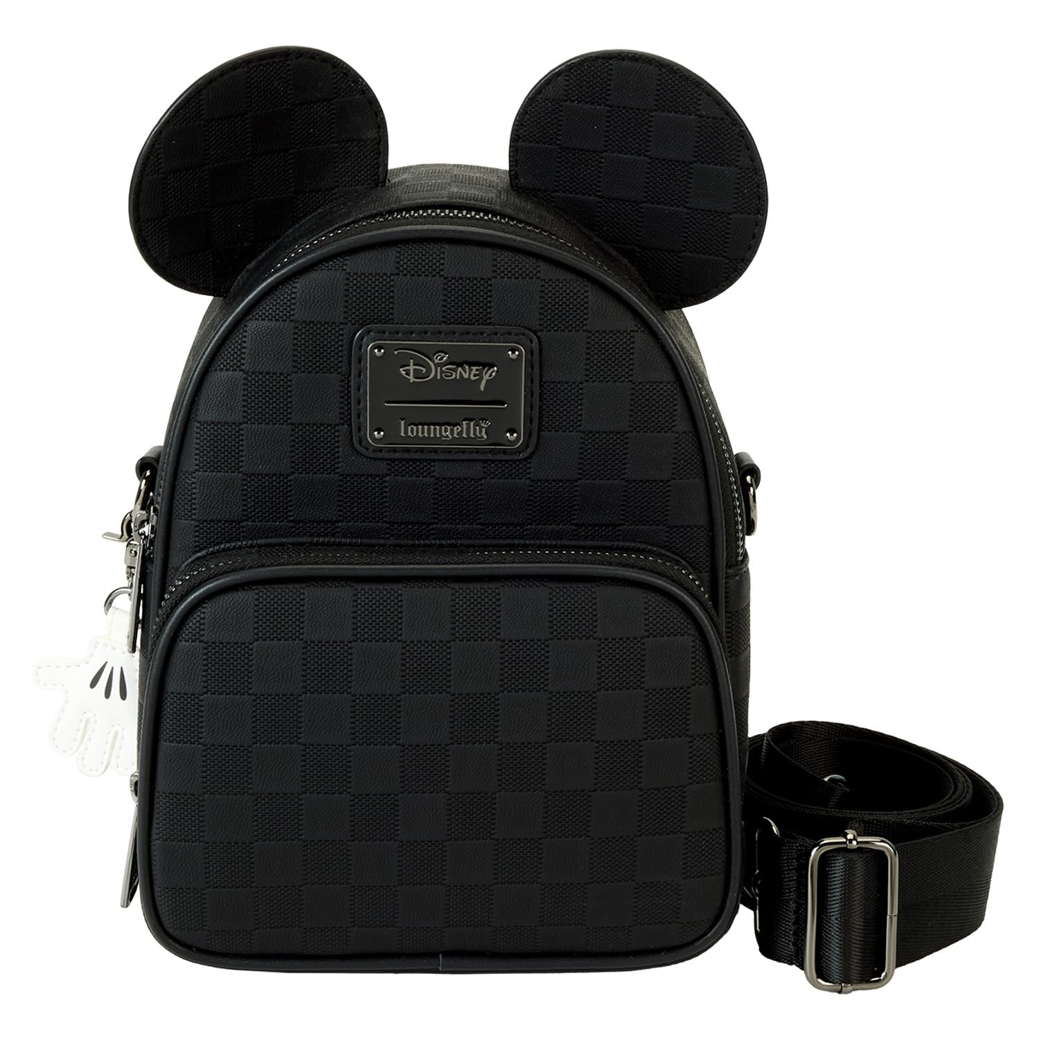 Photo 1 of Loungefly Mickey Mouse Checkered Texture Convertible Mini Backpack & Crossbody Bag