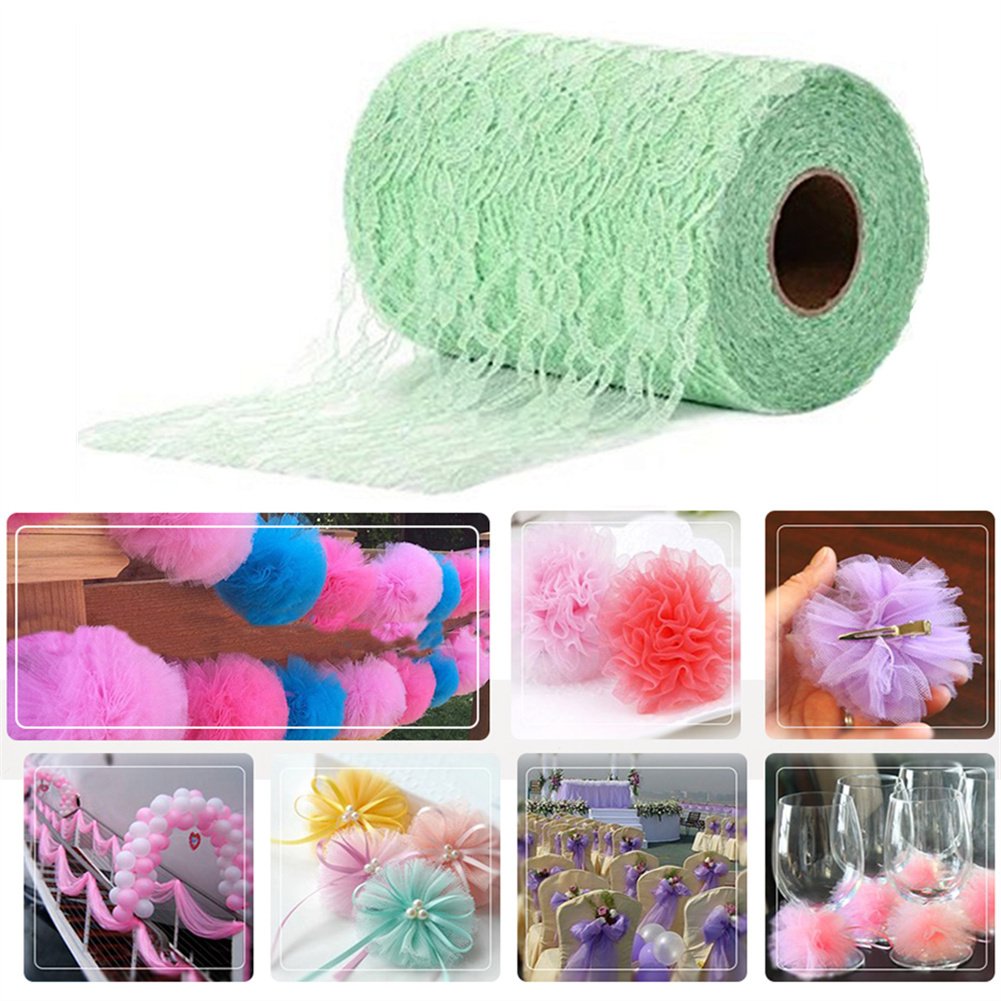 Lace Roll 6 Inch 25 Yard Lace Ribbon Netting Fabric Rolls For