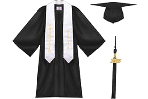 Dlala Preschool and Kindergarten Graduation Cap Gown Stole Package 2025 Tassel Set for Kids, Certificate