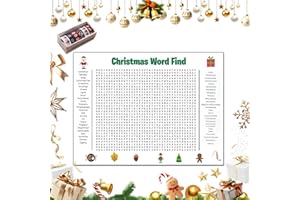 Jumbo Thanksgiving Word Search Poster, Giant 36"X24" Wall Word Find Game for Families, Large Holiday Scrabble for Thanksgivin