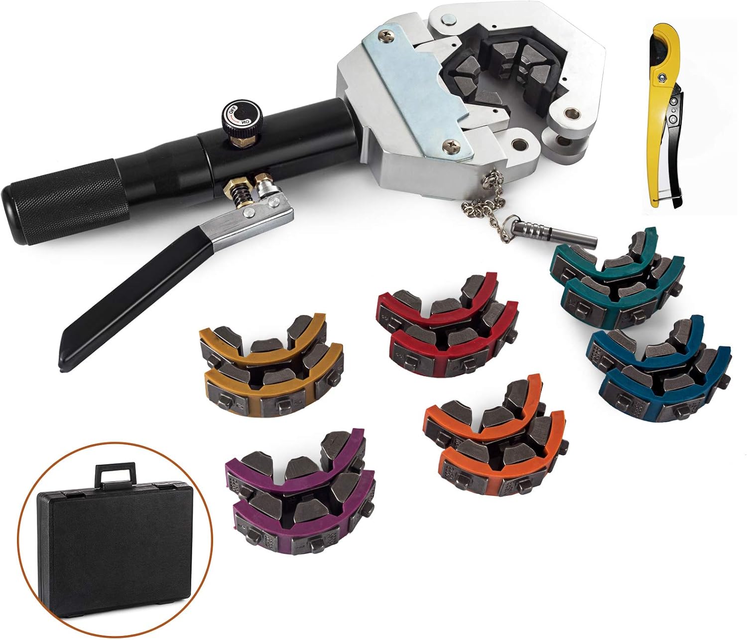 SHZOND 71500 A/C Hose Crimper Handheld Hydraulic Hose Crimper with 3