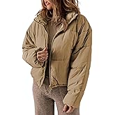 Dokotoo Womens Winter Quilted Jackets Long Sleeve Full Zip Puffer Jacket Coats with Pockets