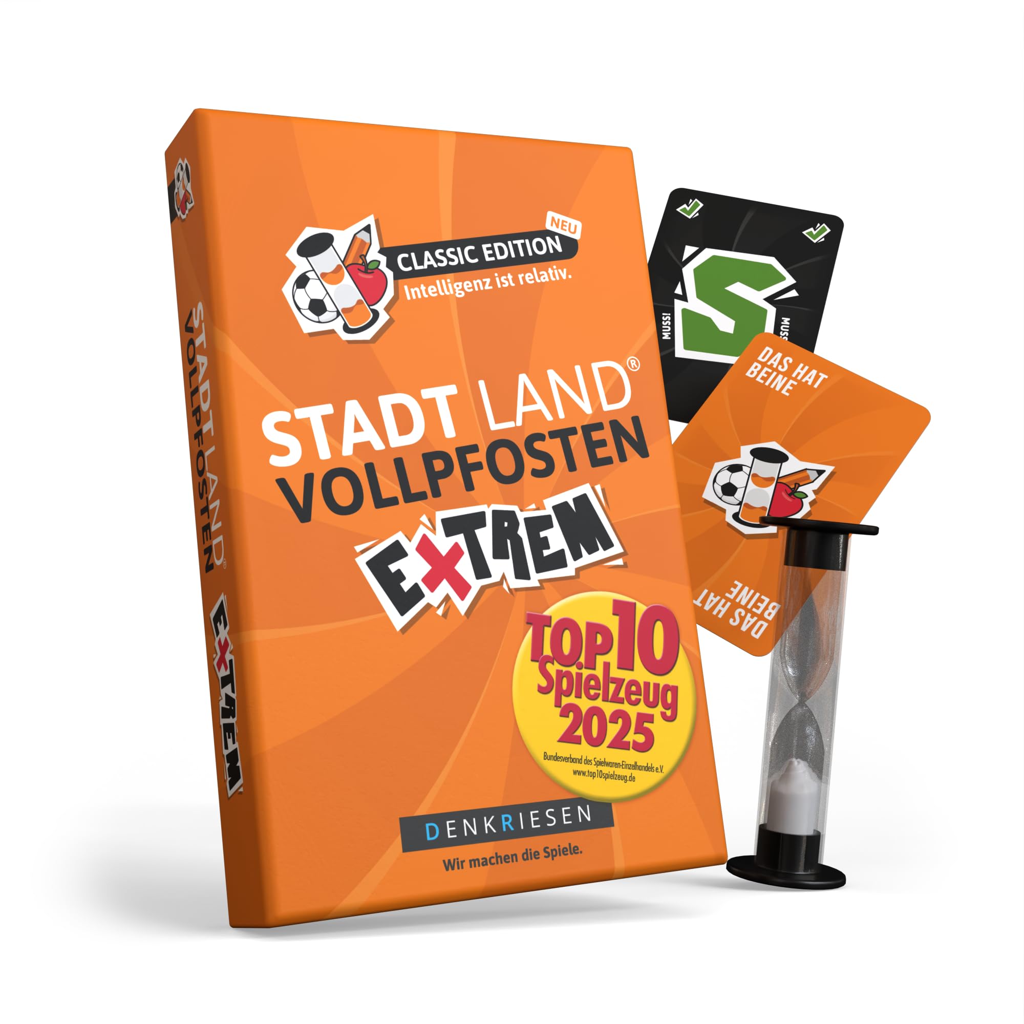 DENKRIESEN - Stadt Land VOLLPFOSTEN Extreme - Classic Edition | Ages 12+ | 2-6 Players | Family Game | Funny Card Game for Exciting Evenings | Perfect for Parties & Family Rounds