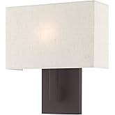 Livex Lighting 42424-07 Transitional One Light Wall Sconce from Hayworth Collection in Bronze/Dark Finish, Medium
