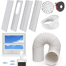 Kit Adaptateur Fenêtre Pour Climatiseur Portable - 4 Plaques Coulissantes + Connecteur 13/15 Cm - Installation Facile Et Sans Dommage