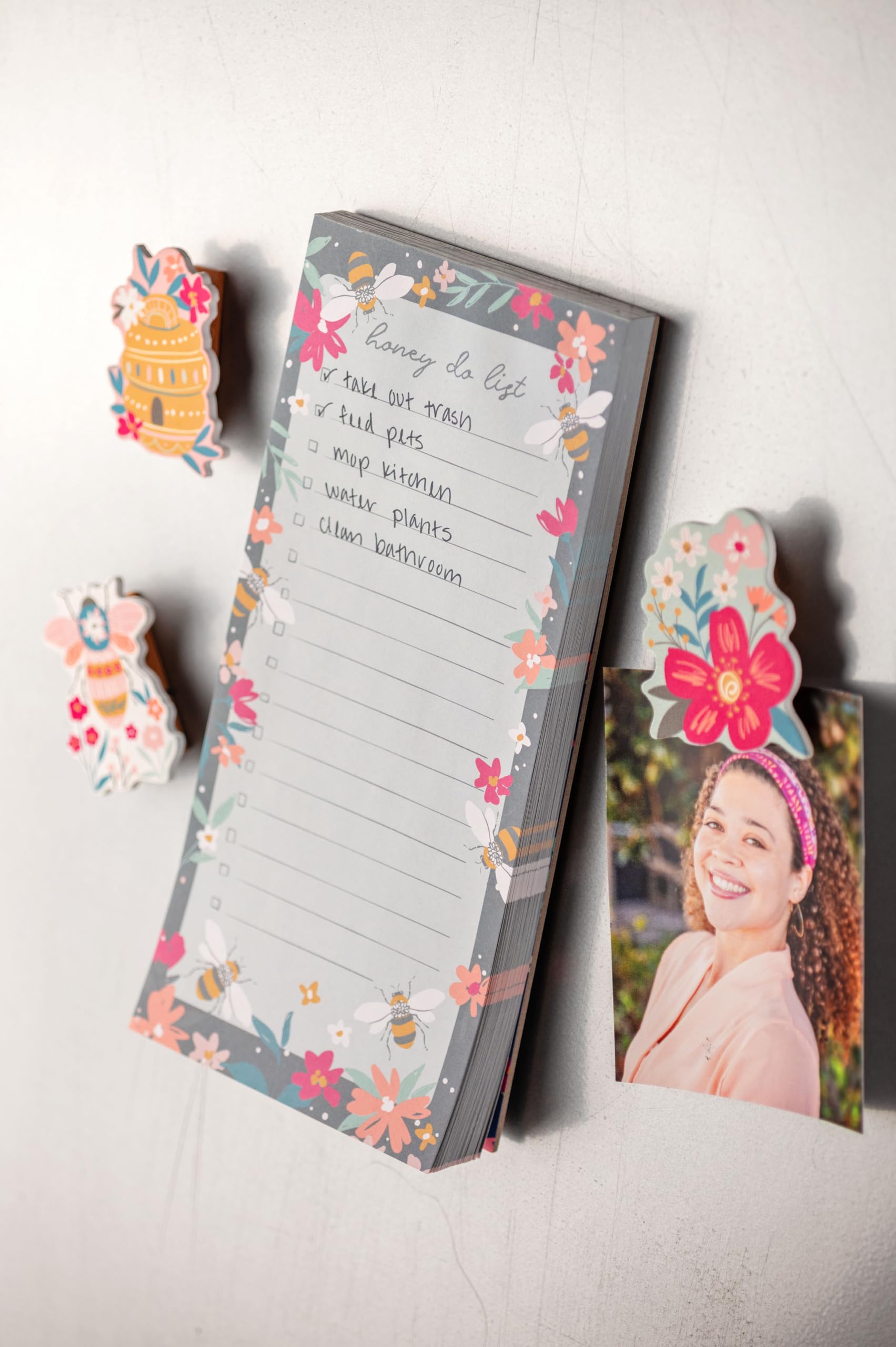 Karma, Large Magnetic Notepads, Notepads for Grocery List, Shopping List, To-Do List, Reminders, Strong Magnetic Back, Memo Notepad 100 Sheets Per Pad, Cute Colorful Designs - Dog