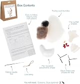 Trimits Needle Felting Craft Kit Chicken - Roving Wool, Needle, Shapes view 2