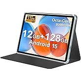 JUNINKE 11" Tablet | Android Tablet with Octa-core Processor |12GB+128GB 2TB Expandtion | 8000mAh Battery | HD IPS Large tableta | WiFi &BT5.0 | Support GMS (Case Included)