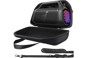 for Soundcore Boom 2 Plus Outdoor Speaker Hard Protective Case with Shoulder Strap, Portable Travel Case Replacement - co2CREA