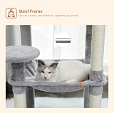 PAWZ Road 143cm Cat Tree Indoor with Metal Frame Large Hammock Grey view 5