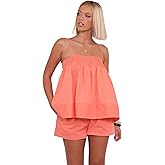 Petal & Pup womens Aiesha-short-set-coral