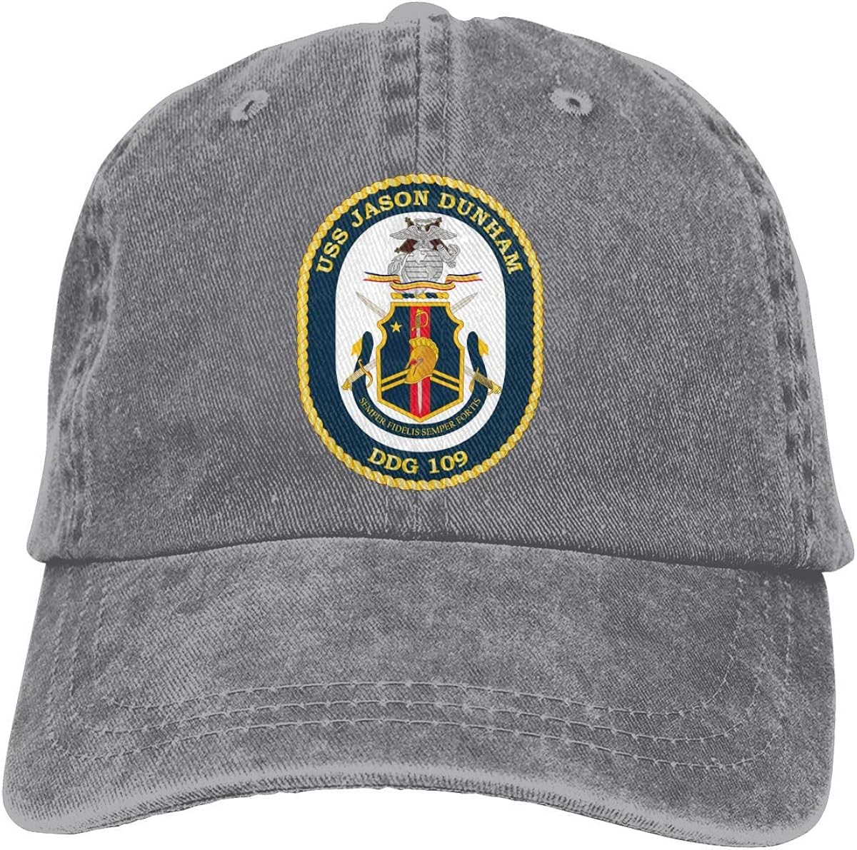 AllenPrint Gorra de Béisbol, Gorra de béisbol Ajustable USS Jason
