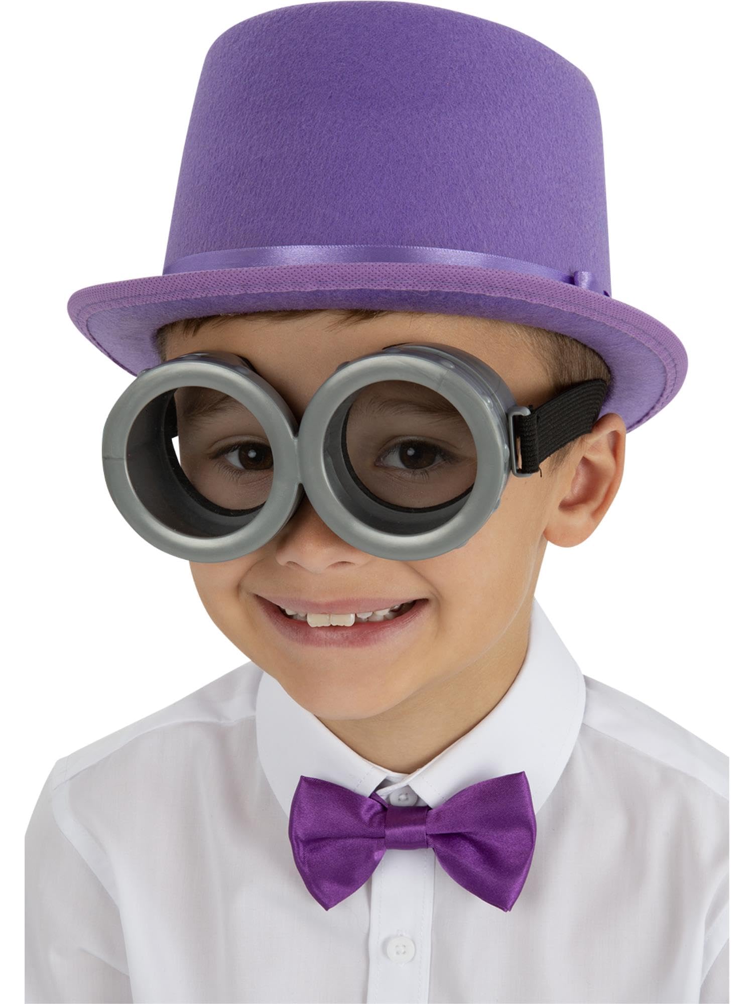 Smiffys Kids Grey Costume Goggles with Clear Lens Accessory for Fancy Dress Outfits Book Day Character Play Theme Parties One Size Comfortable Adjustable Fun Novelty Look for Events Cosplay Adventures