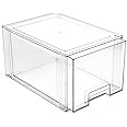 BINO | Stackable Storage Drawers, Tall Large - Clear | THE CRATE COLLECTION | Storage Bins With Drawers | Bathroom Organizers | Under Sink Organizer | Vanity Cabinet Home Organization