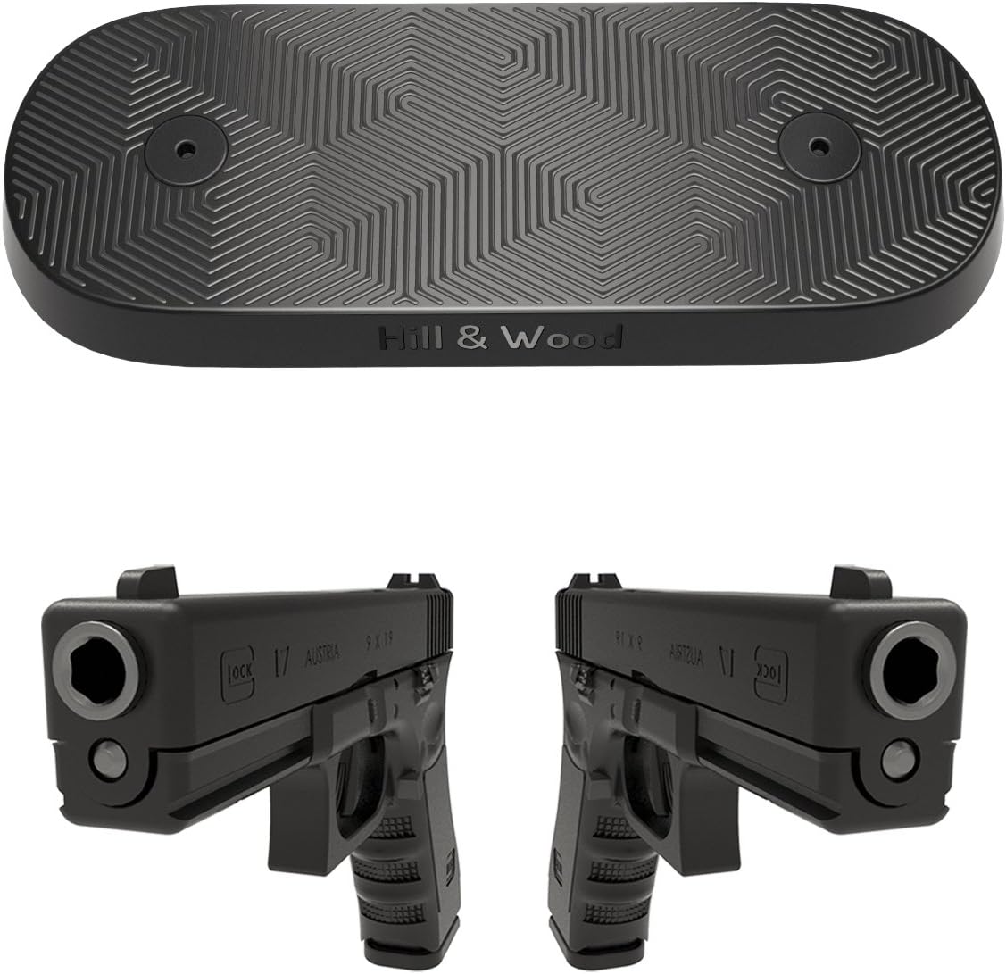 Magnetic Gun Mount | Rubberized 75 lbs Rated Gun Magnet | Gun Magnet Mount-Concealed Holder for Car, Handgun, Pistol, Rifle, Shotgun, Revolver