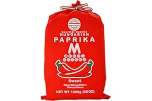 Menol Spices Authentic Hungarian Sweet Paprika Powder (Sweet, 35oz / 1000g) Gourmet Quality, Produced in region of Szeged, Hungary, Incredible Flavor, Freshly ground