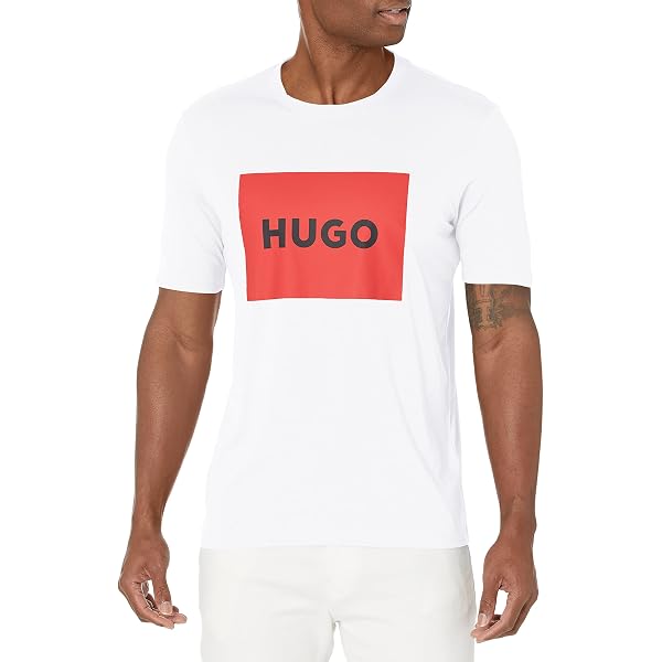 HUGO Block Logo Cotton T-Shirt Uomo - T-Shirt In Cotone Con Logo - 4