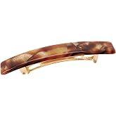 France Luxe Small Luxury Rectangle Barrette, Africa French Barrette | Signature Everyday Hold: France Luxe's classic barrette clasp fits fine to thick hair for versatile, secure everyday styling.