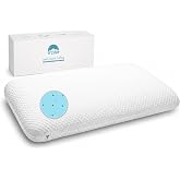 DLIGHT BD Slim Gel Memory Foam Pillow, 3.2-Inch Low-Profile Bed Pillow for Stomach and Back Sleepers, Dual-Sided Removable and Machine-Washable Cover, Standard
