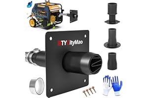 Universal Generator Muffler Silencer Kit, Dual-Layer Noise Reduction Exhaust Extension Set, Heat-Resistant Galvanized Steel, 